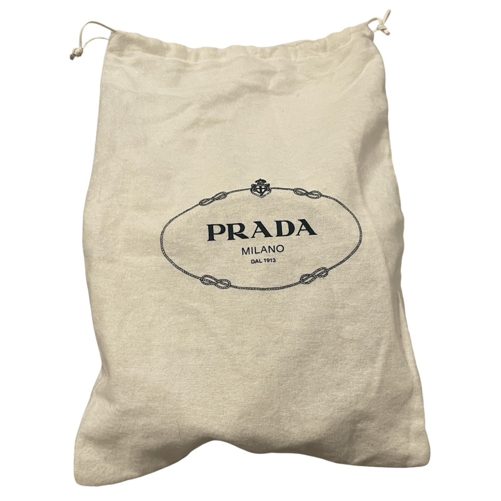 Prada Off-White Leather Belt with Silver Ring Buckle - Picture 10 of 11